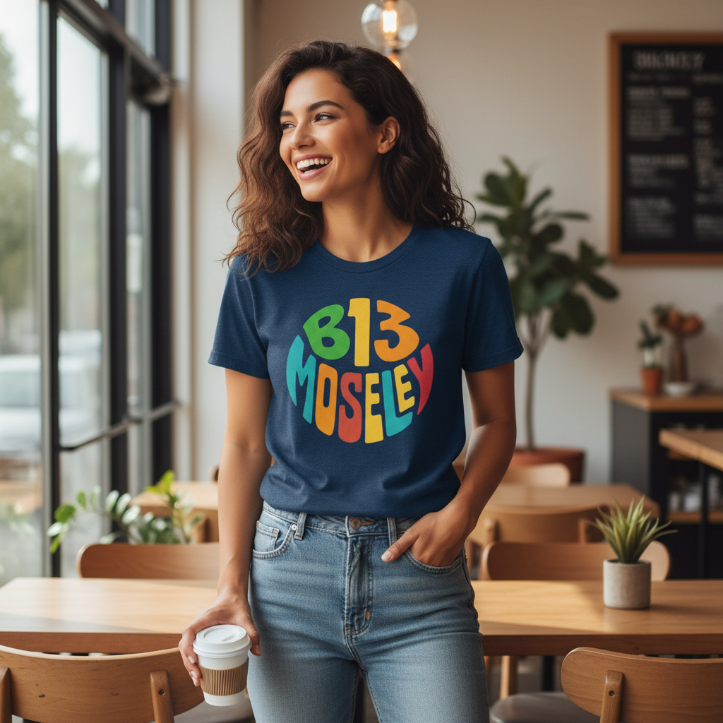 Moseley - T-Shirt - Colour Burst Design