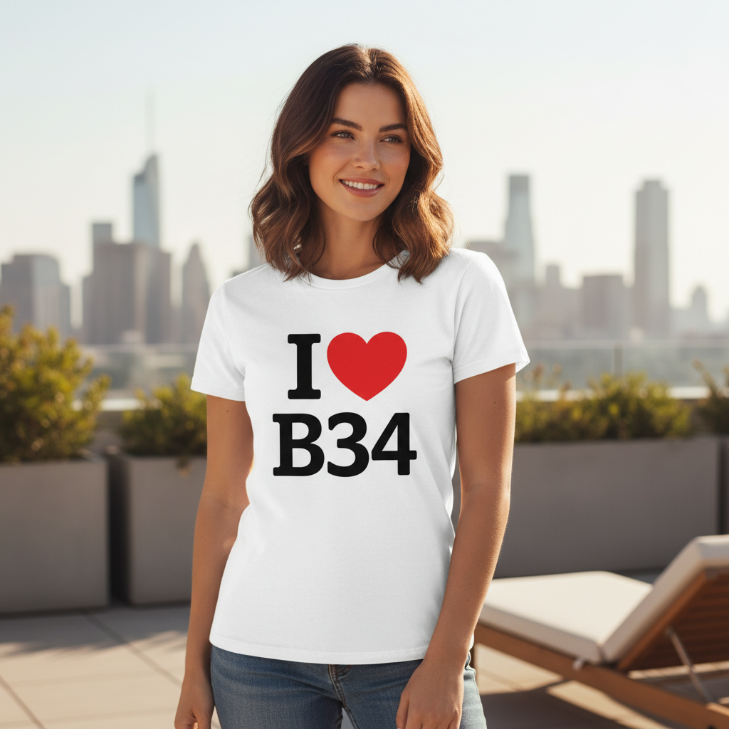 Buckland End - T-Shirt - I Heart B34 Design