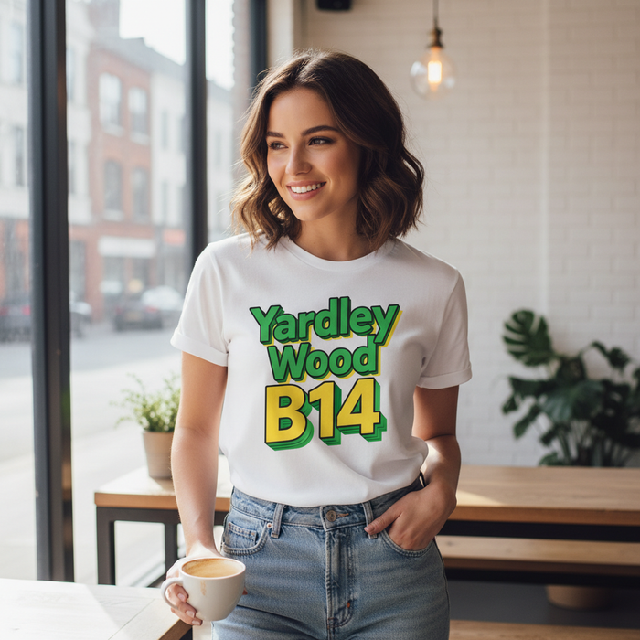 Yardley Wood - T-Shirt - Bold 3D Type Design