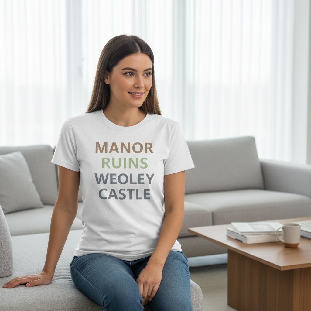 Weoley Castle - T-Shirt - Minimal Type Stack Design