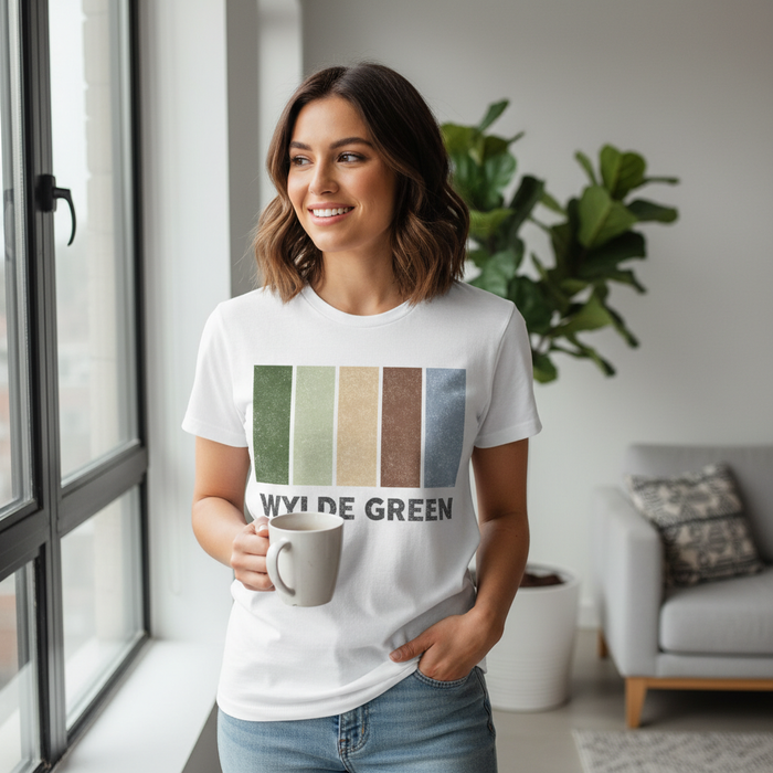 Wylde Green - T-Shirt - Colour Block Design