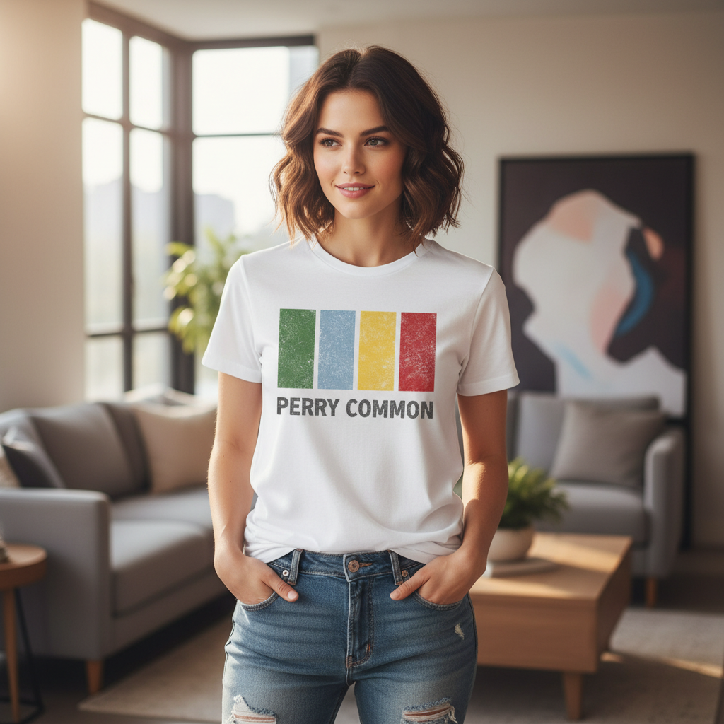 Perry Common - T-Shirt - Colour Block Design