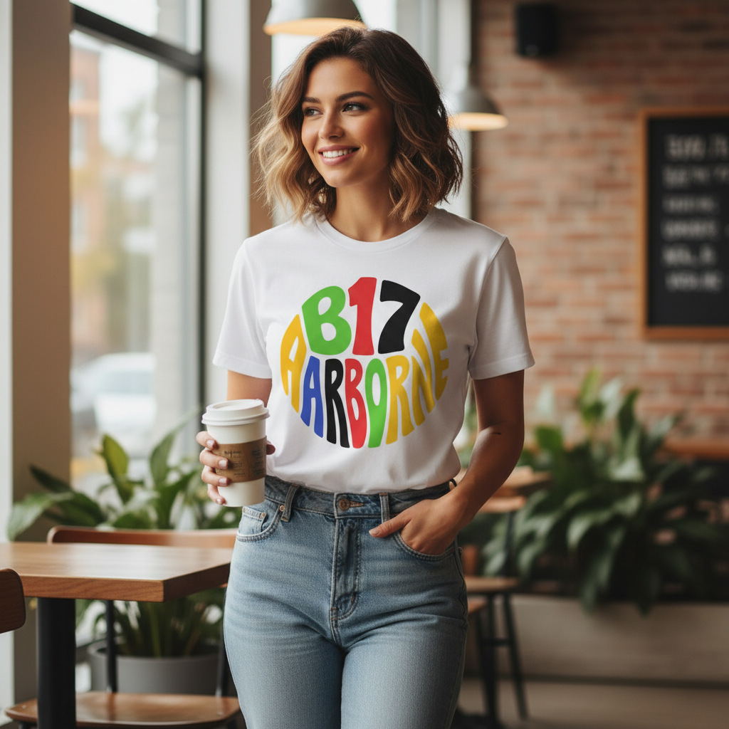 Harborne - T-Shirt - Colour Burst Design