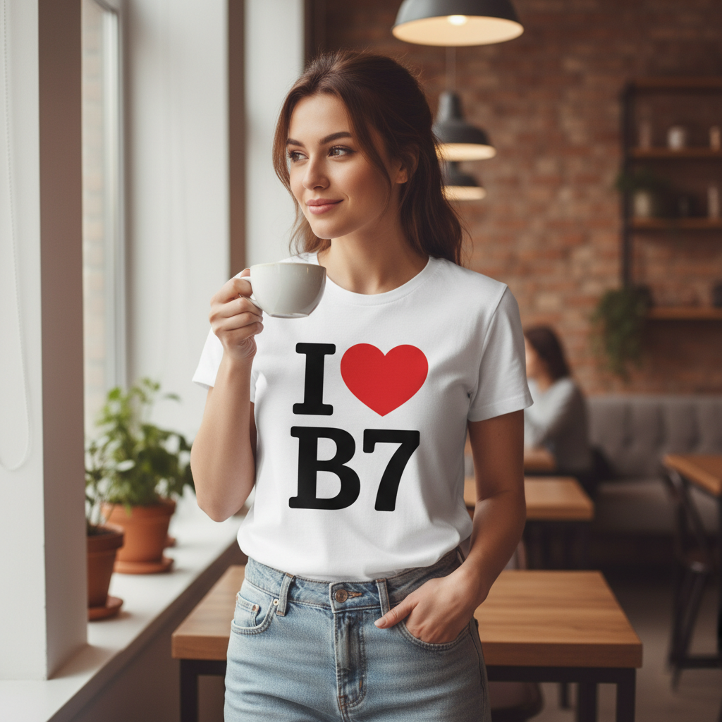 B7 - T-Shirt - I Heart B7 Design - Nechells | Vauxhall | Ashted | Duddeston