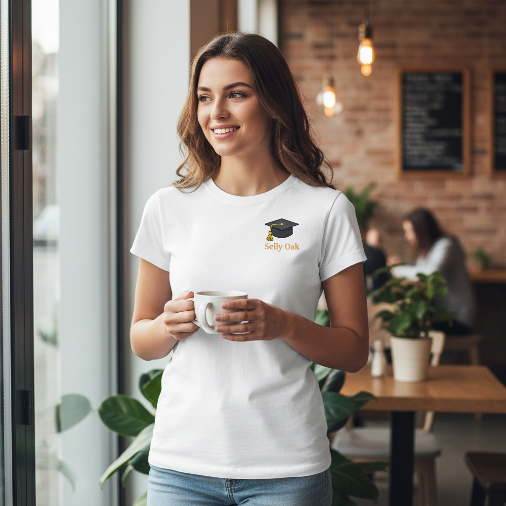 Selly Oak - T-Shirt - Minimal Cool Design - Graduation Cap