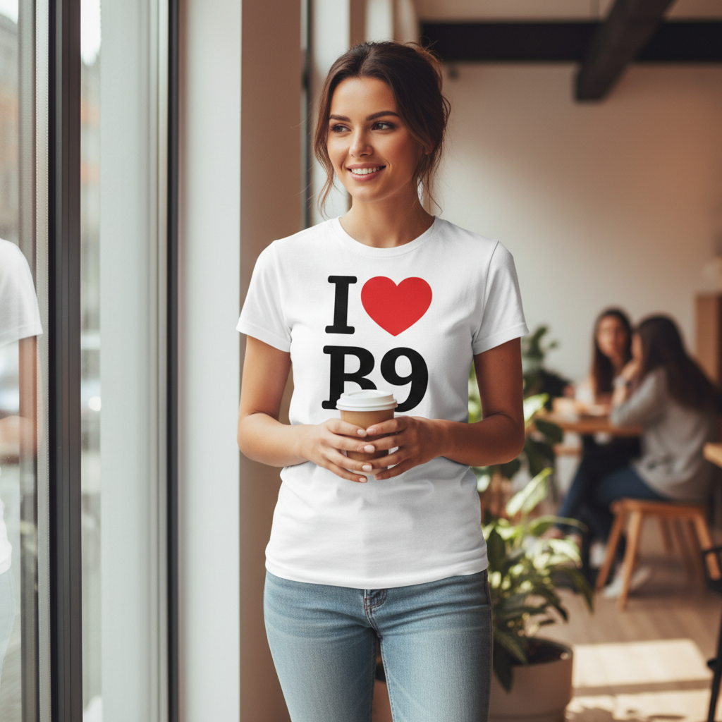 B9 - T-Shirt - I Heart B9 Design - Bordesley Green | Bordesley | Small Heath
