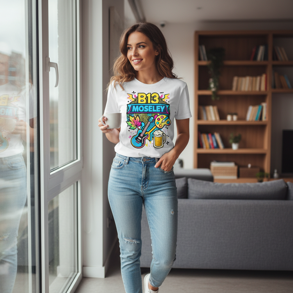 Moseley - T-Shirt - Playful Neon Vibe Design