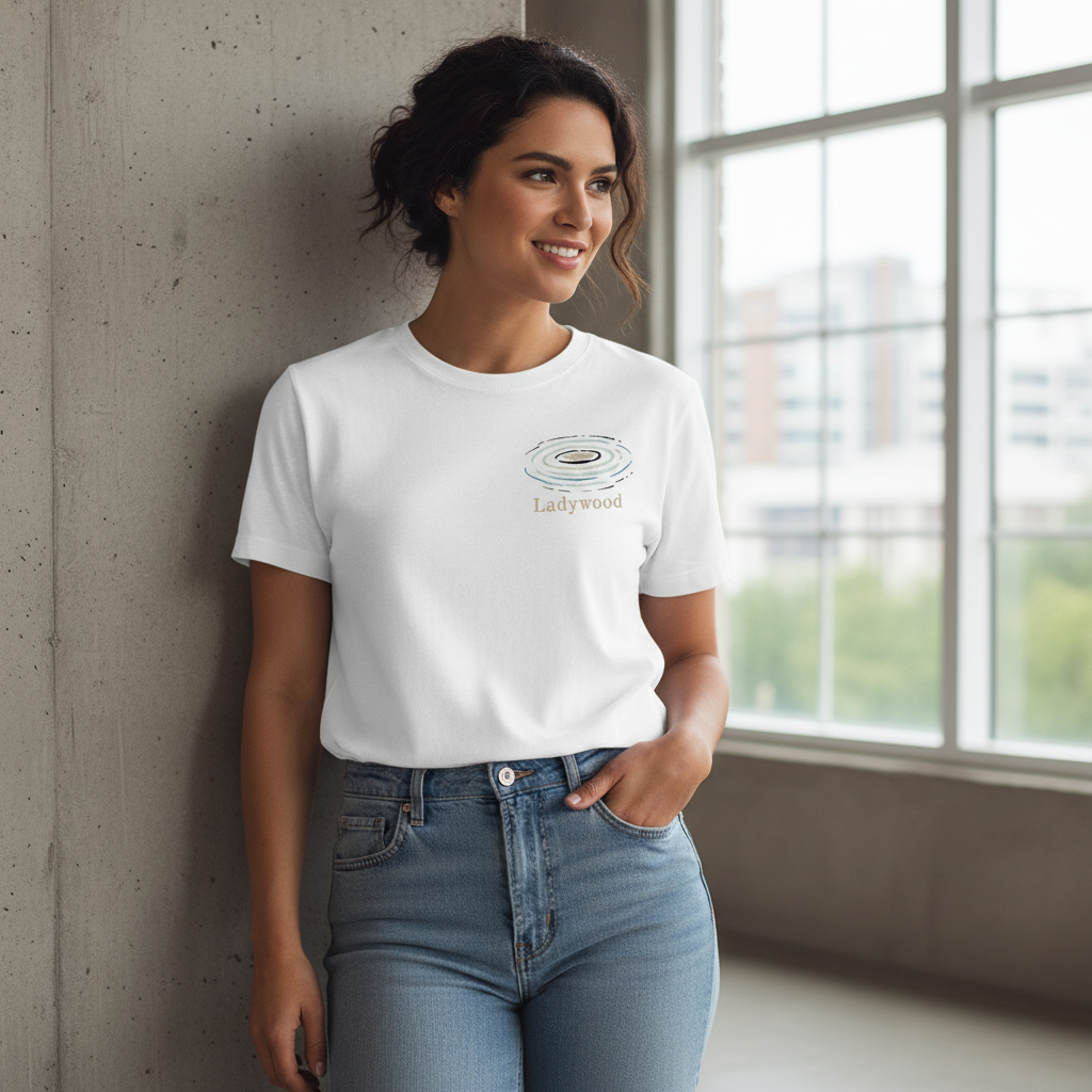 Ladywood - T-Shirt - Minimal Cool Design - Water Ripples