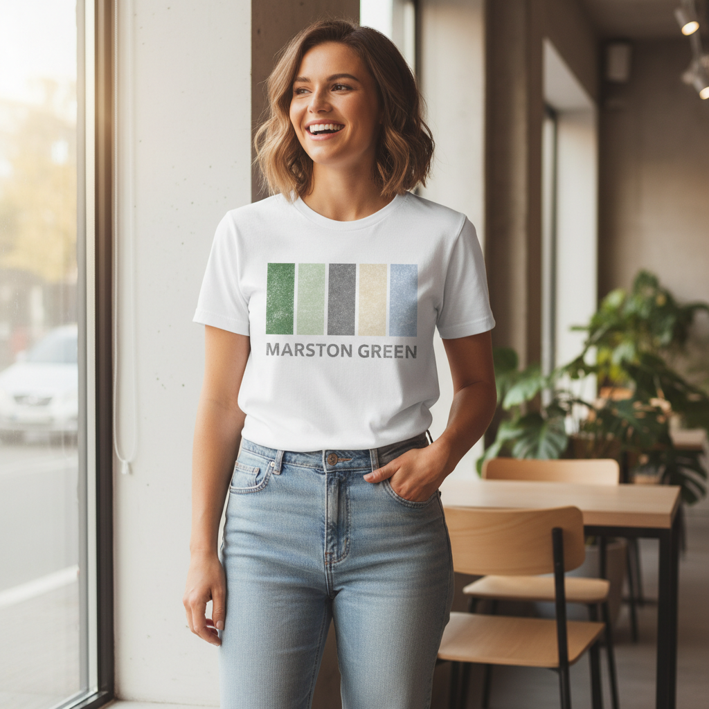 Marston Green - T-Shirt - Colour Block Design