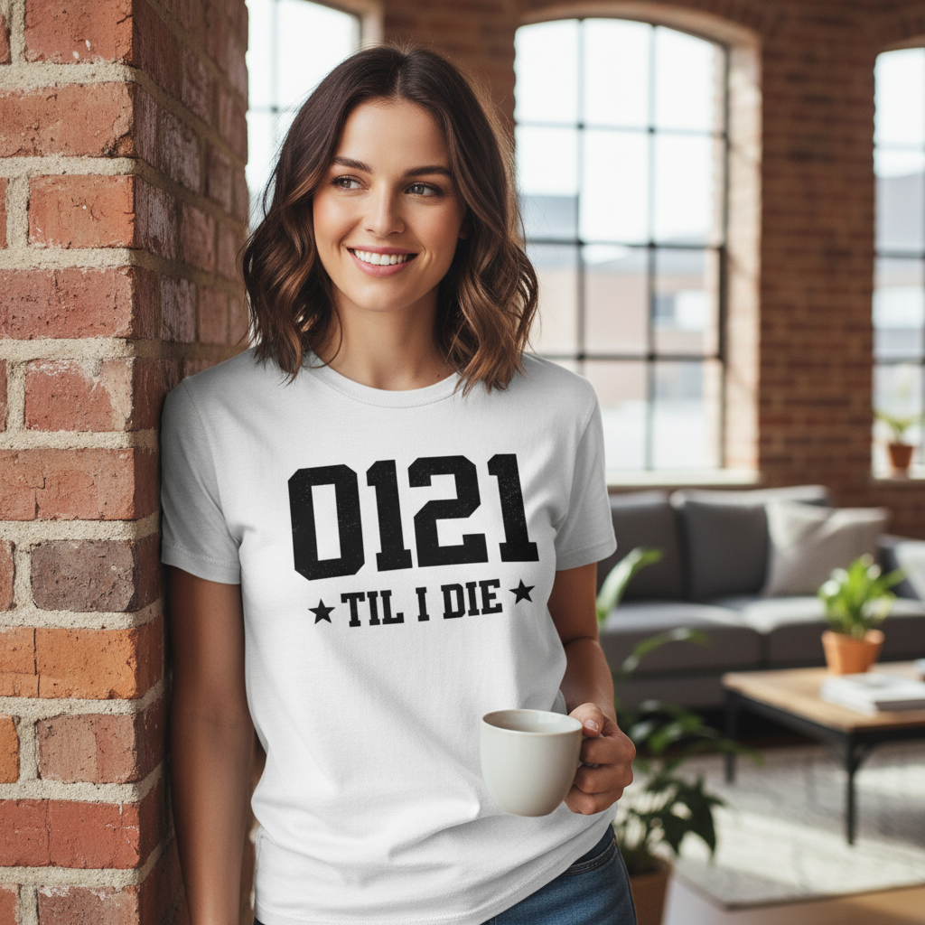 Birmingham - T-Shirt - 0121 ’Til I Die Dialling Code Design