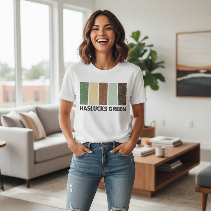 Haslucks Green - T-Shirt - Colour Block Design