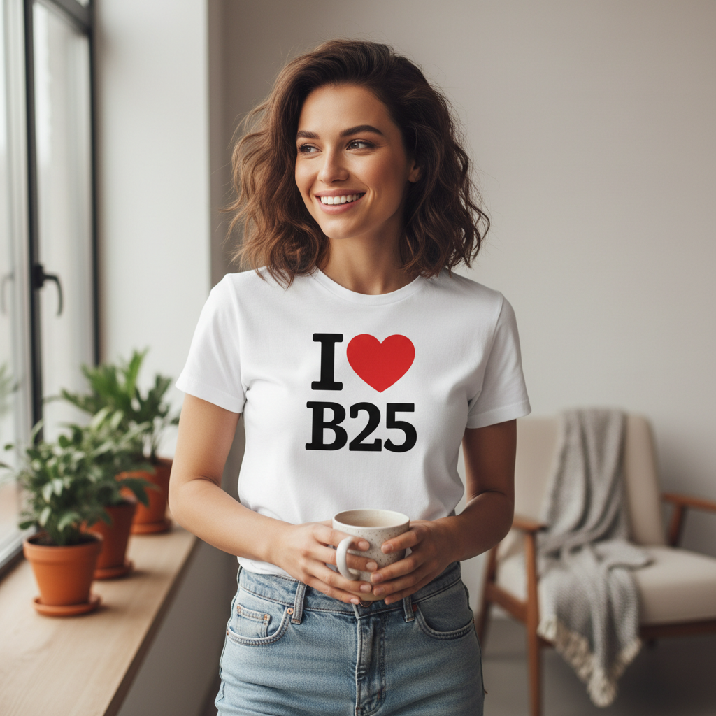 B25 - T-Shirt - I Heart B25 Design - Yardley | Hay Mills