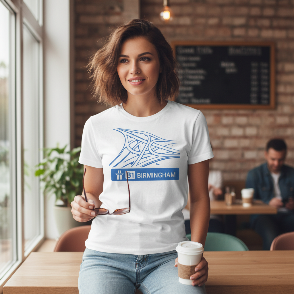 Birmingham - T-Shirt - Spaghetti Junction Road Sign Design