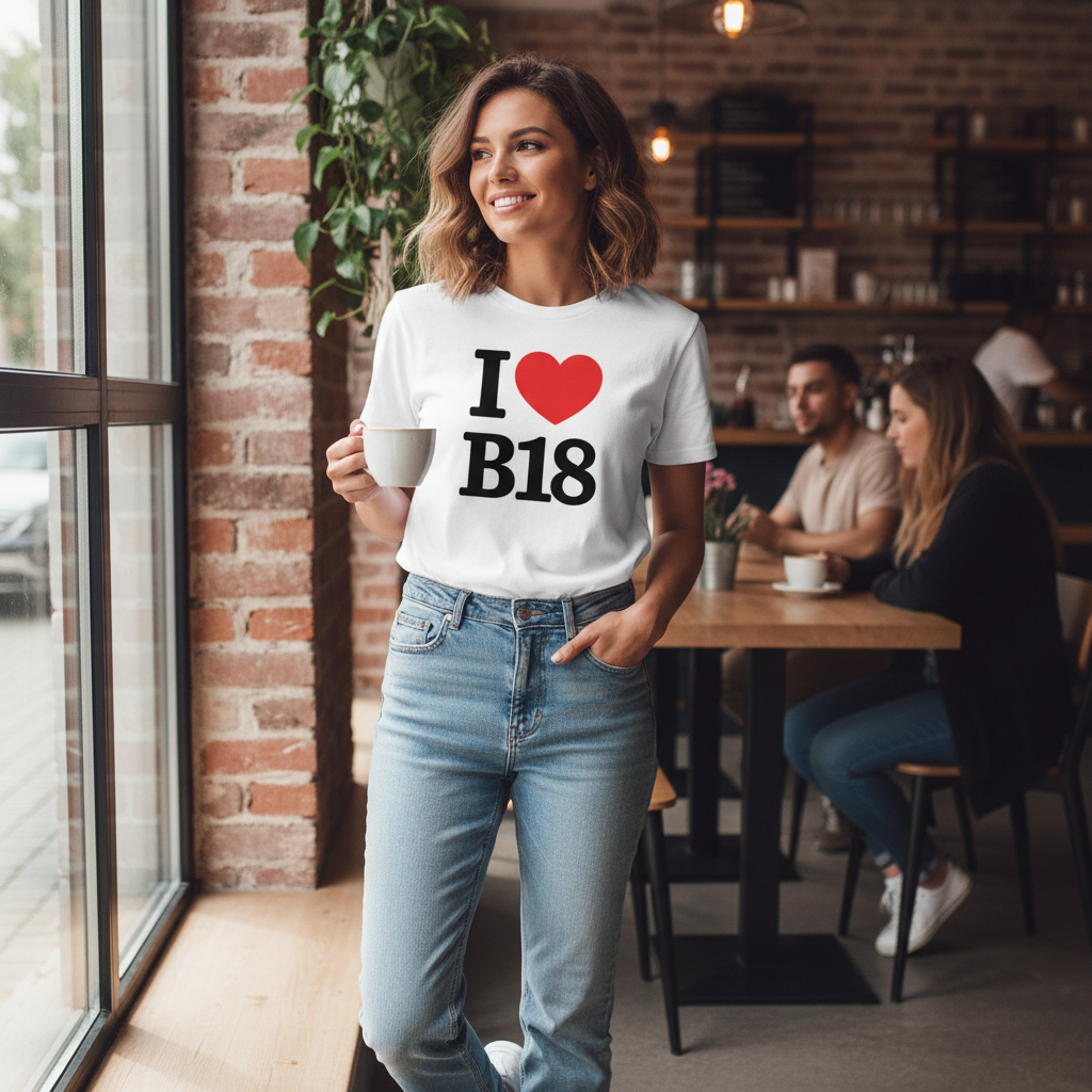 B18 - T-Shirt - I Heart B18 Design - Winson Green | Hockley | Soho