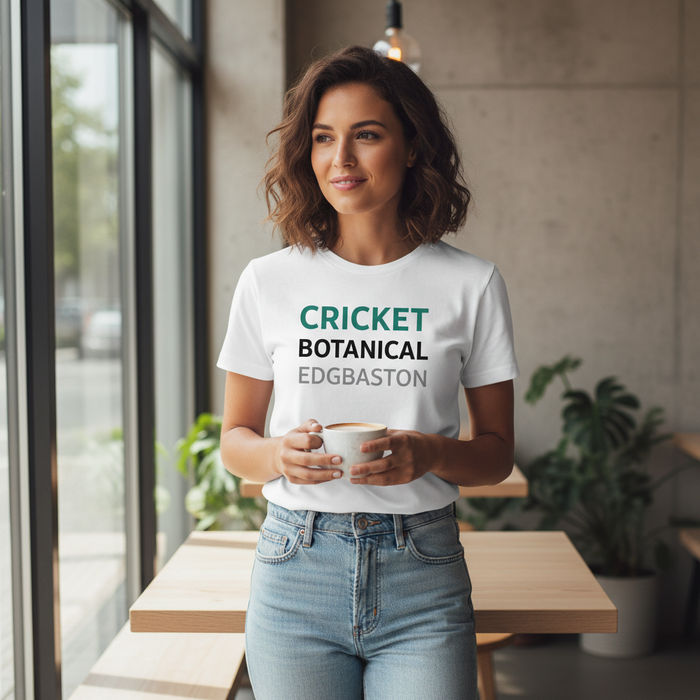 Edgbaston - T-Shirt - Minimal Type Stack Design
