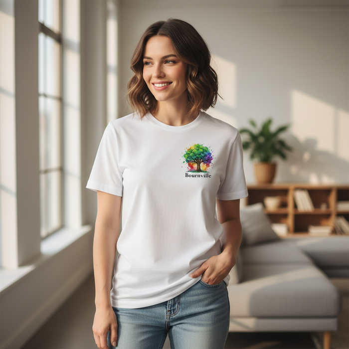 Bournville - T-Shirt - Colour Splash Design - Tree