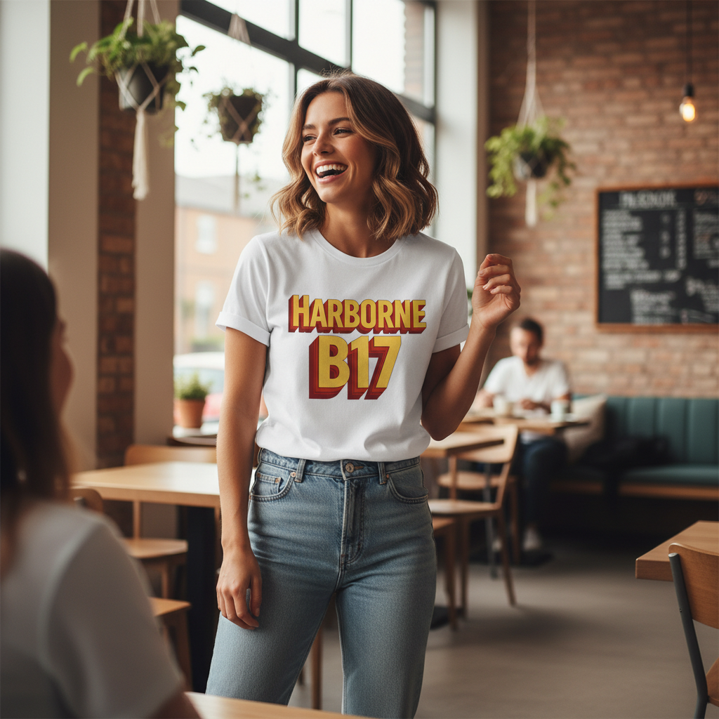 Harborne - T-Shirt - Bold 3D Type Design