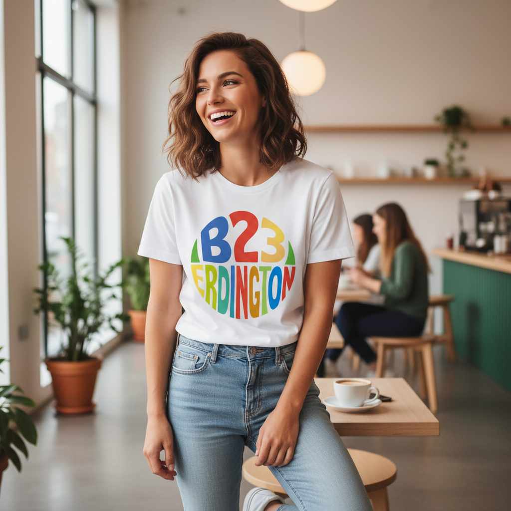 Erdington - T-Shirt - B23 Colour Burst Design