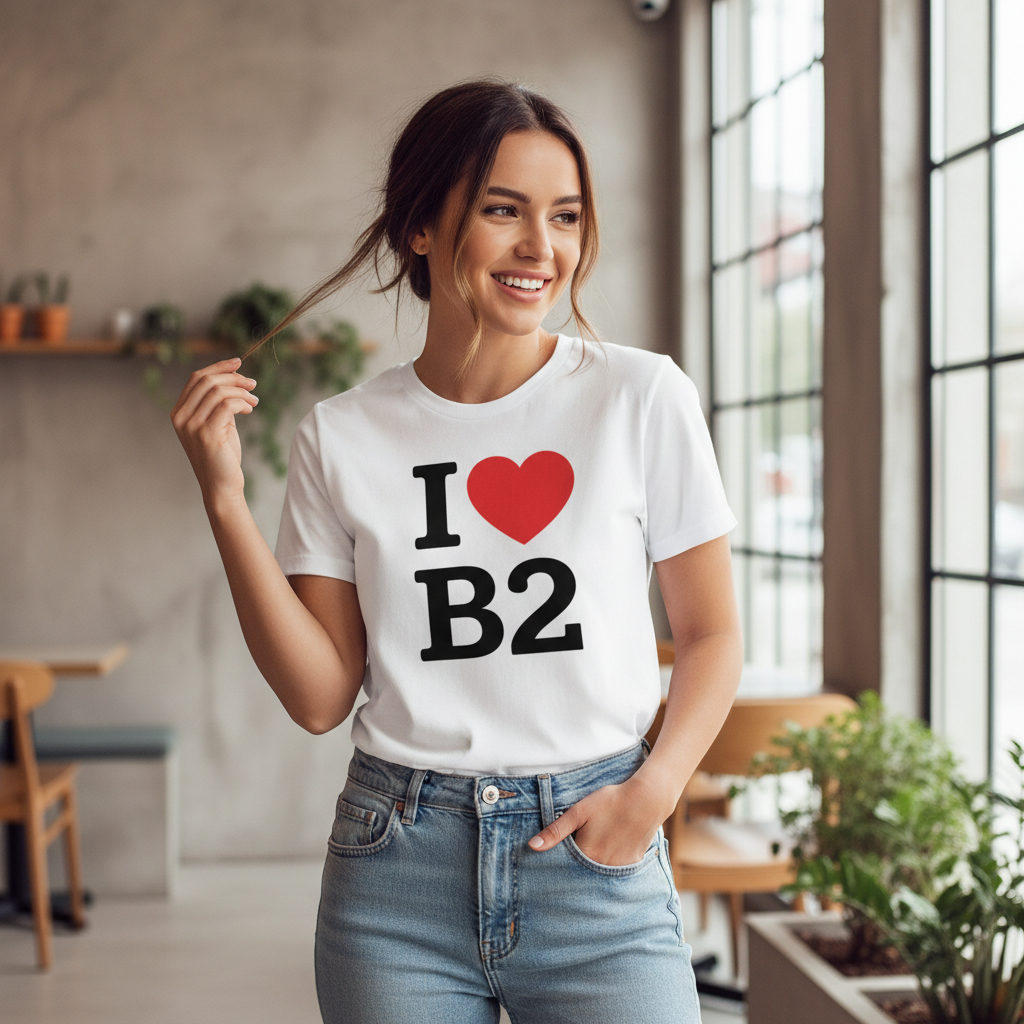 B2 - T-Shirt - I Heart B2 Design - Birmingham City Centre | New Street