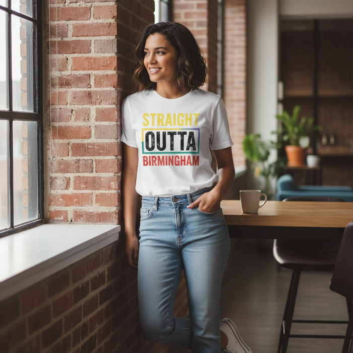 Birmingham - T-Shirt - Straight Outta Birmingham Bold Statement Design