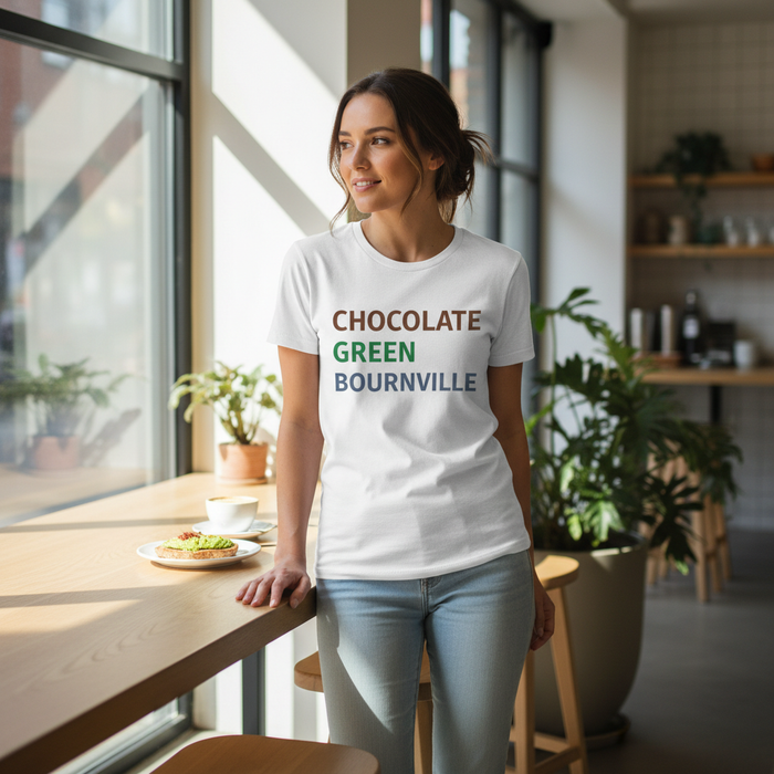 Bournville - T-Shirt - Minimal Type Stack Design