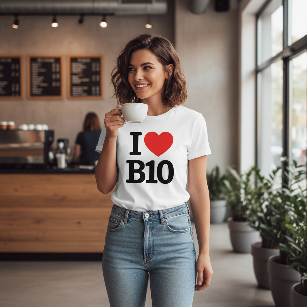 B10 - T-Shirt - I Heart B10 Design - Small Heath | Hay Mills