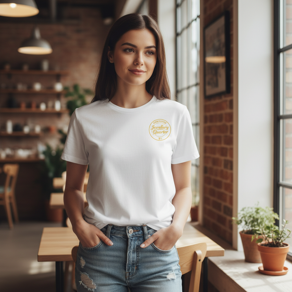 Jewellery Quarter - T-Shirt - B1 Vintage Stamp Design