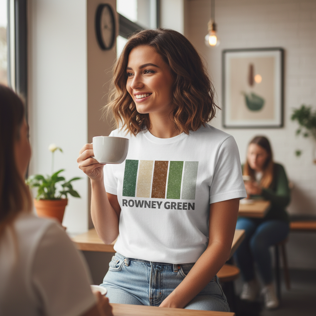 Rowney Green - T-Shirt - Colour Block Design
