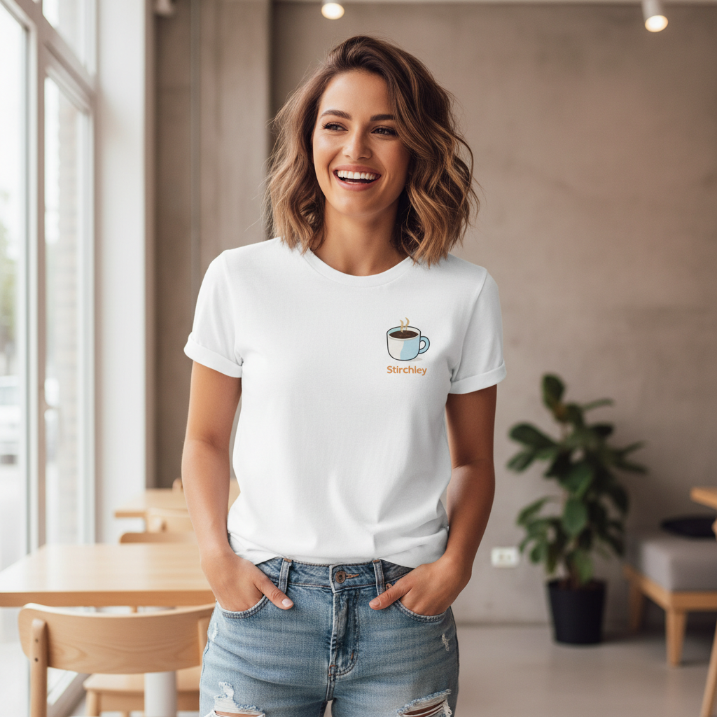 Stirchley - T-Shirt - Minimal Cool Design - Coffee Cup