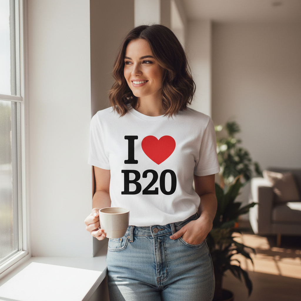 B20 - T-Shirt - I Heart B20 Design - Handsworth Wood | Handsworth | Birchfield | Browns Green