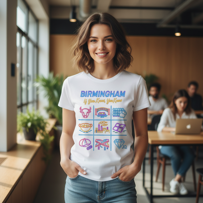 Birmingham - T-Shirt - Birmingham If You Know You Know Neon Icons