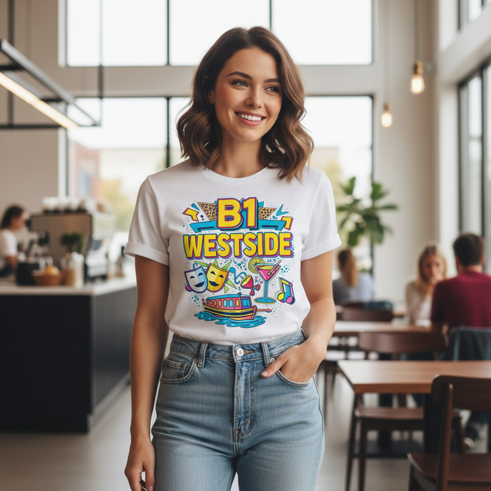 Westside - T-Shirt - Playful Neon Vibe Design