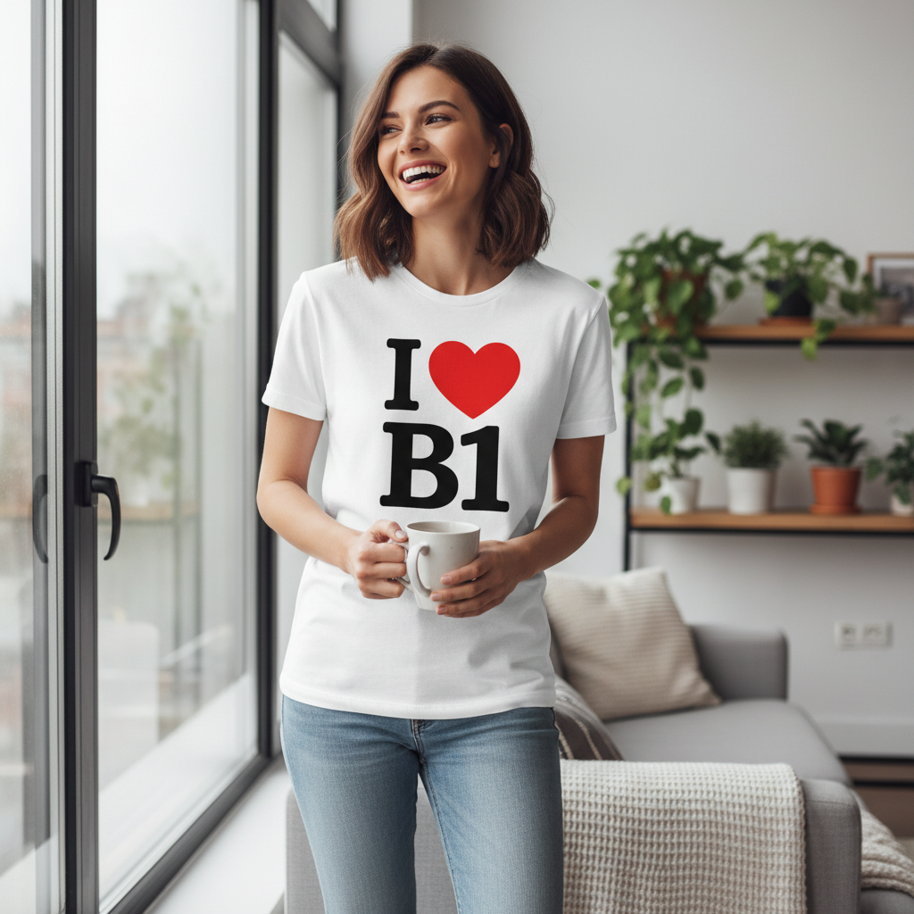 B1 - T-Shirt - I Heart B1 Design - Birmingham City Centre | Broad Street | Westside | Jewellery Quarter