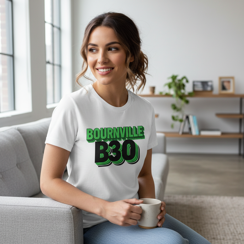 Bournville - T-Shirt - Bold 3D Type Design