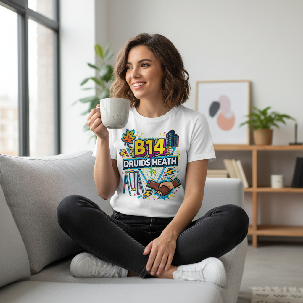 Druids Heath - T-Shirt - Playful Neon Vibe Design