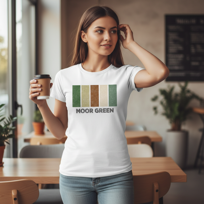Moor Green - T-Shirt - Colour Block Design