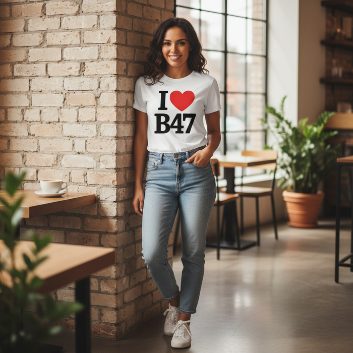 Wythall - T-Shirt - I Heart B47 Design
