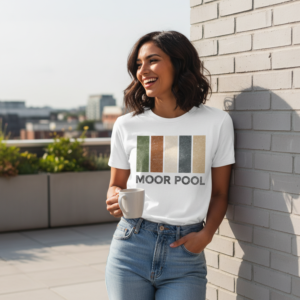 Moor Pool - T-Shirt - Colour Block Design