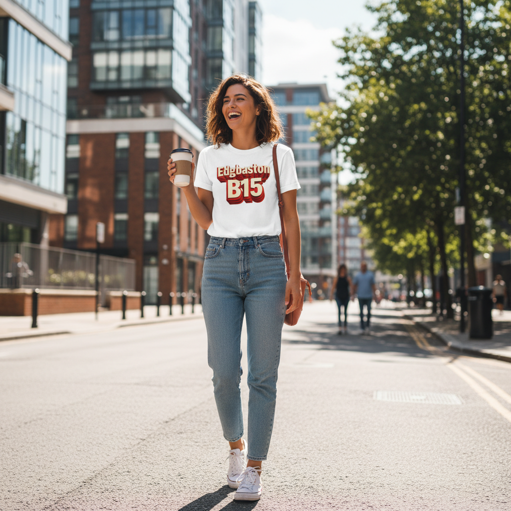 Edgbaston - T-Shirt - Bold 3D Type Design