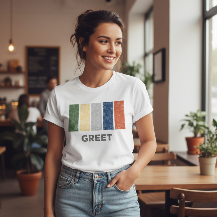 Greet - T-Shirt - Colour Block Design