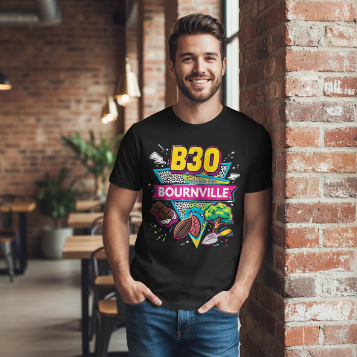 Bournville - T-Shirt - Playful Neon Vibe Design