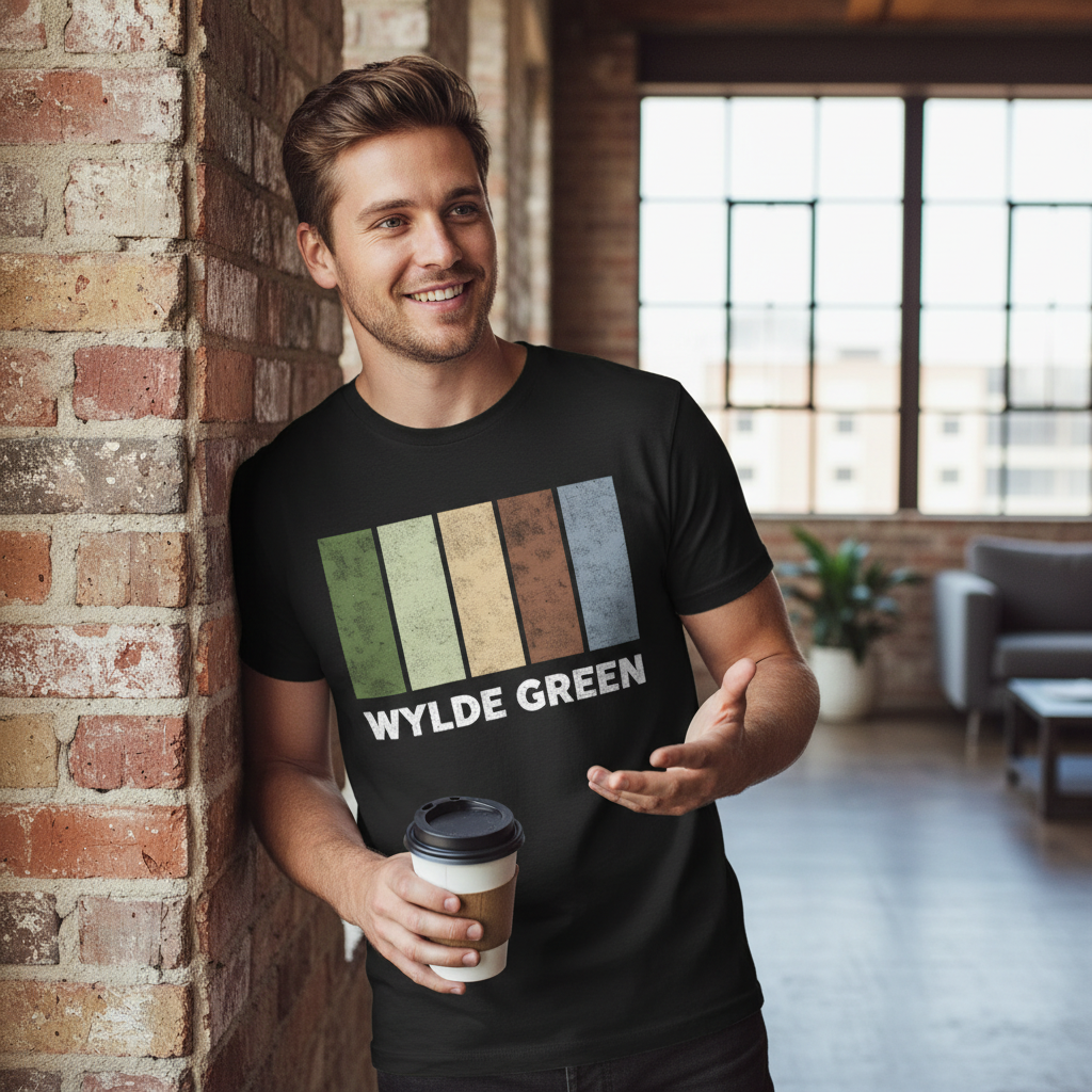 Wylde Green - T-Shirt - Colour Block Design