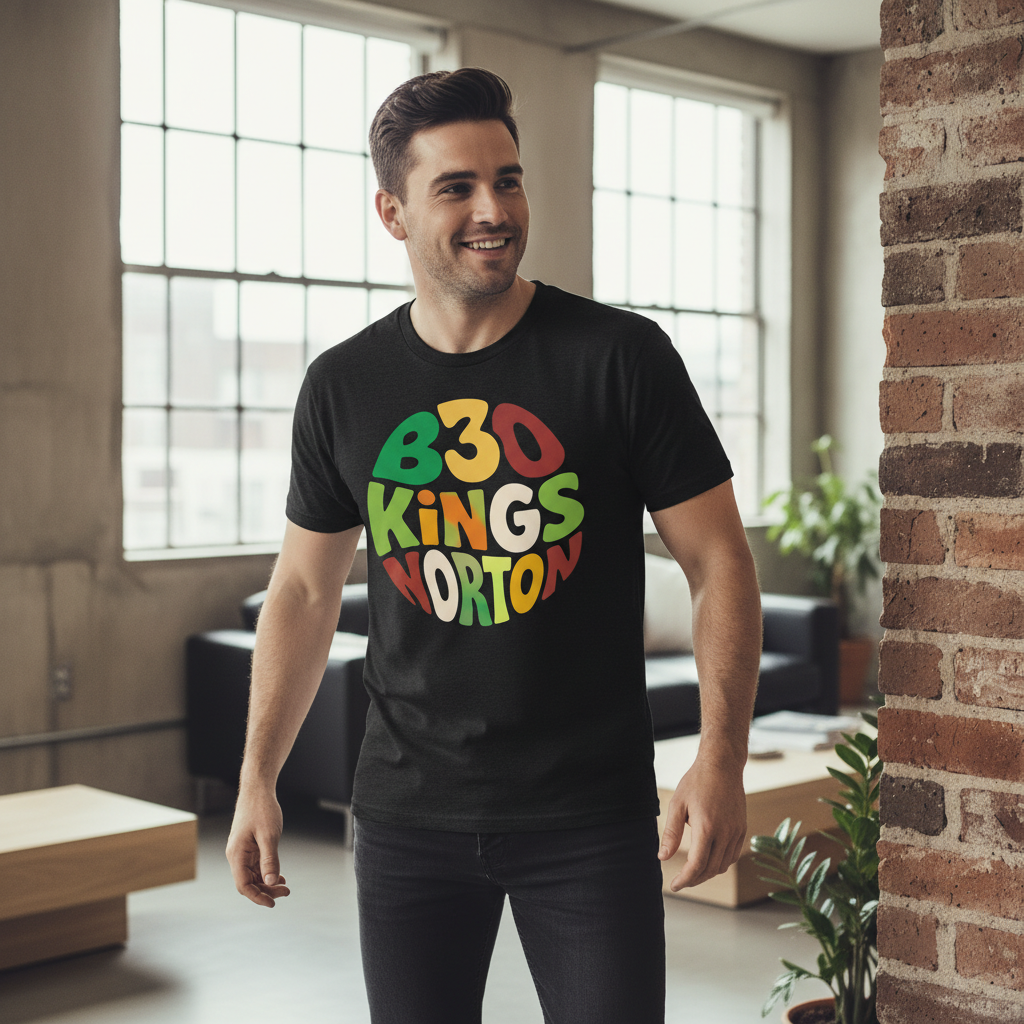 Kings Norton - T-Shirt - Colour Burst Design