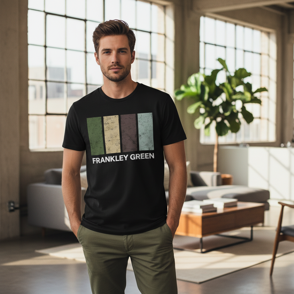 Frankley Green - T-Shirt - Colour Block Design