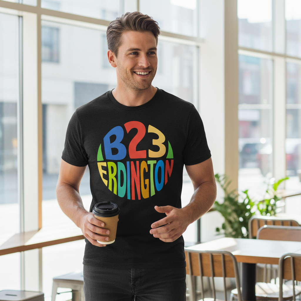 Erdington - T-Shirt - B23 Colour Burst Design