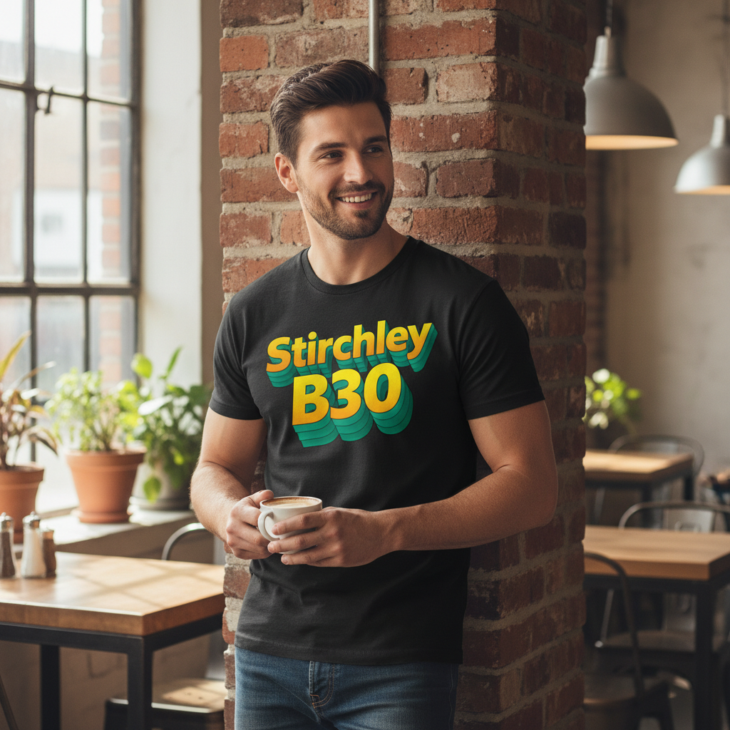 Stirchley - T-Shirt - Bold 3D Type Design