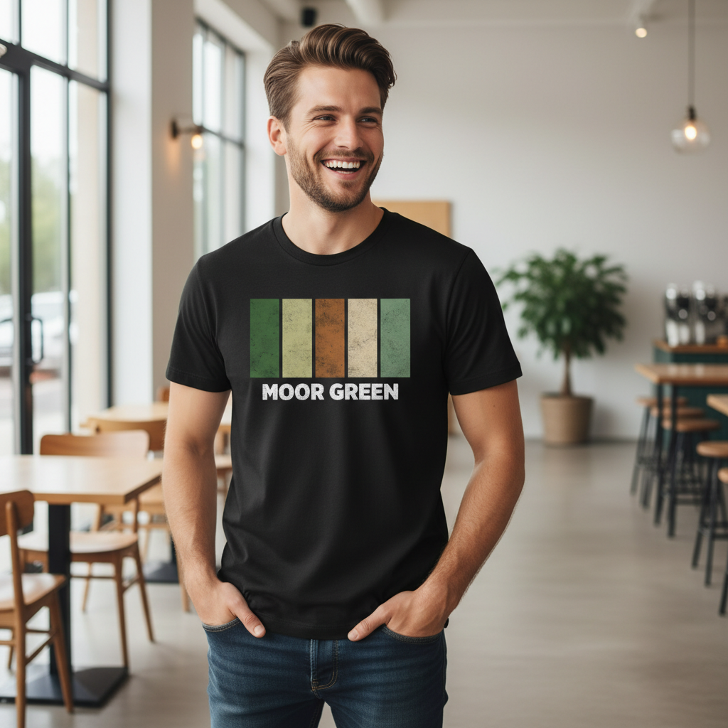 Moor Green - T-Shirt - Colour Block Design