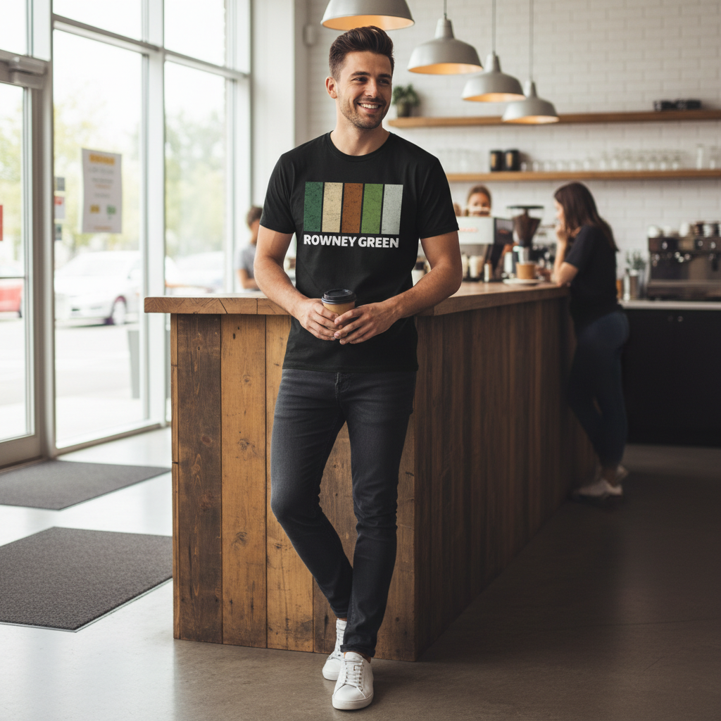 Rowney Green - T-Shirt - Colour Block Design
