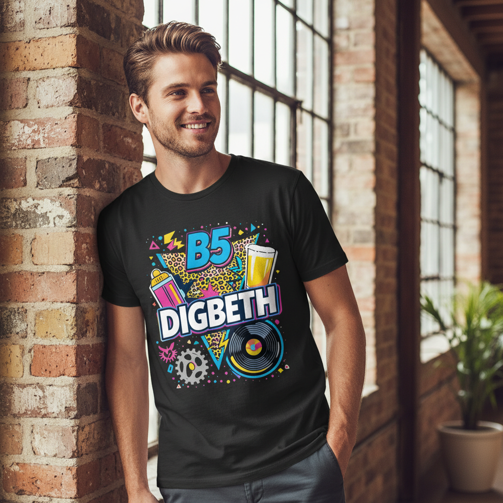 Digbeth - T-Shirt - Playful Neon Vibe Design