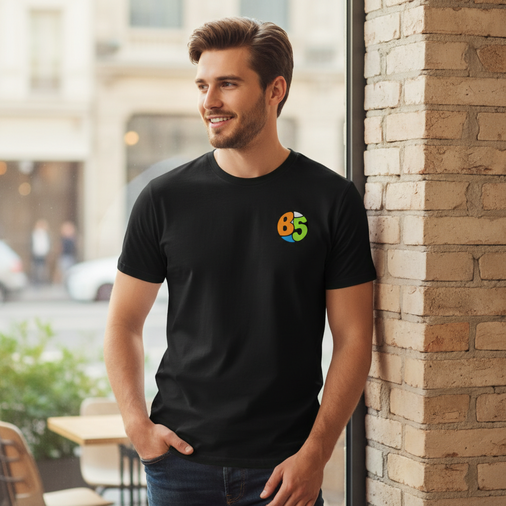 B5 - T-Shirt - Colour Burst Postcode Design